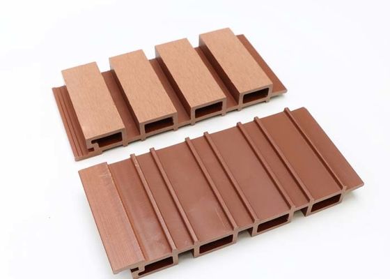 3D Hollow Grooved WPC Fluted Wpc Acustico Pannelli a Parete Rivestimento Decorazione di Pareti Esterne