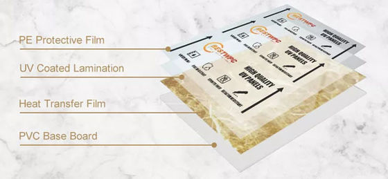 Isolamento termico UV flessibile fonoassorbente dello strato del marmo di protezione del PVC