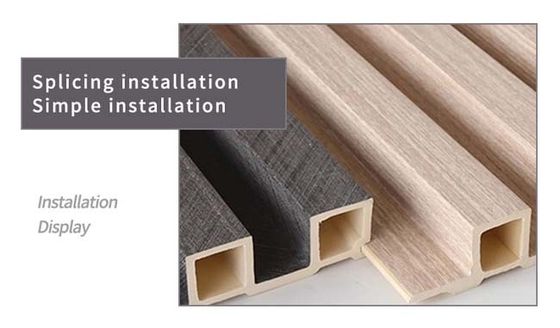 Versatile elegante scanalato in Louvered di legno dei pannelli di parete sostitutivo WPC