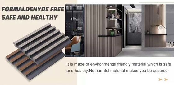 La parete scanalata in insonorizzata impermeabile di PS riveste il composto di pannelli di plastica di legno facile dell'installazione