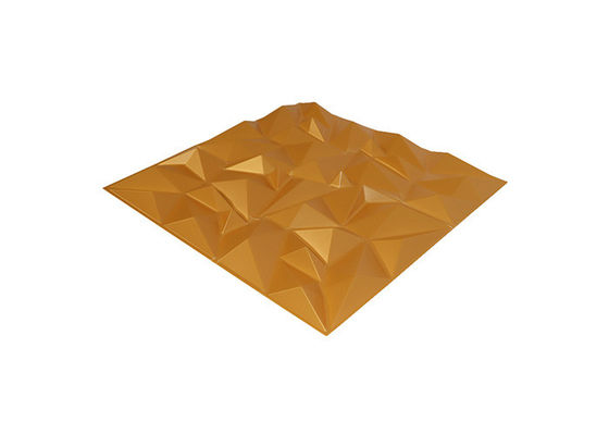 Oro brillante decorativo interno impermeabile Diamond Design dei pannelli di parete 3D del PVC 1mm
