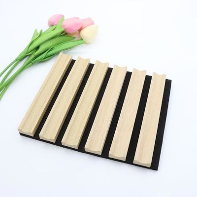 Pannelli acustici di lusso in tessuto per pannelli scanalati scanalati in legno 2400 * 600 mm