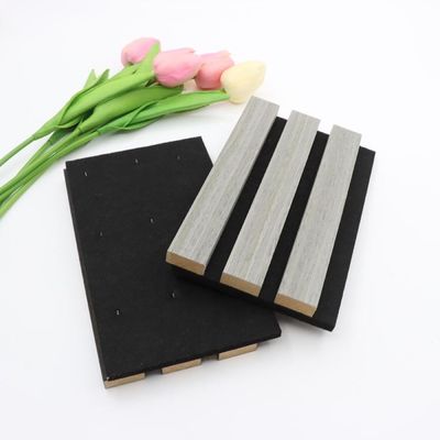 Impiallacciatura di legno Pannelli acustici di lusso Tessuto Scanalato scanalato in legno