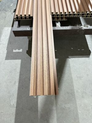 Dispositivi per l'ambiente personalizzati con griglia irregolare interna Wpc pannello murario 160x24 rivestimento