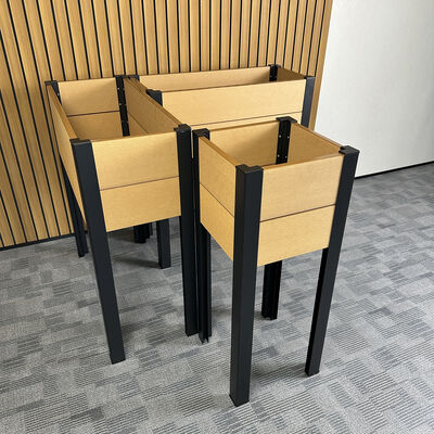 Orto Rialzato Elevato Con Gambe Metalliche Per Piantare Verdure, Fiori ed Erbe Aromatiche All'aperto