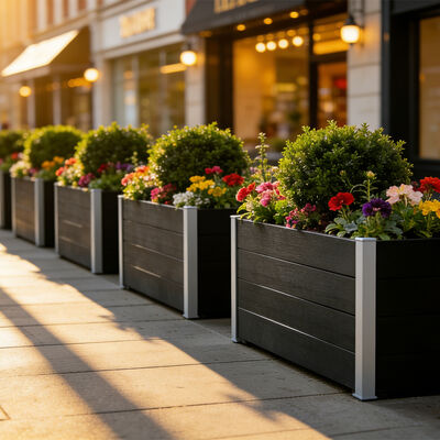 Grande fioriera da giardino rialzato per orto e aiuola all'aperto