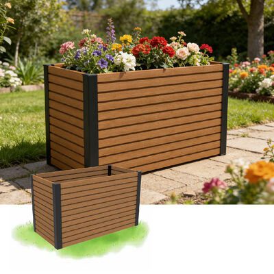 Scatole per piantare letti da giardino all'aperto con materiale ignifugoso e eco-compatibile per piantare nel cortile