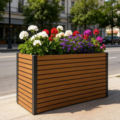 Scatole per piantare letti da giardino all'aperto con materiale ignifugoso e eco-compatibile per piantare nel cortile