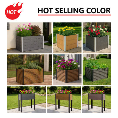 Scatole per piantare letti da giardino all'aperto con materiale ignifugoso e eco-compatibile per piantare nel cortile