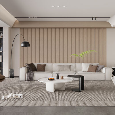 Pannello da parete impermeabile in WPC con venature del legno per una rapida installazione in casa e in ufficio
