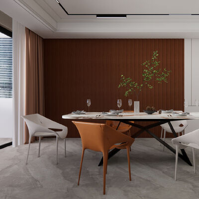 Pannello da parete decorativo interno composito in plastica di legno con pannello a parete scanalato in WPC all'ingrosso
