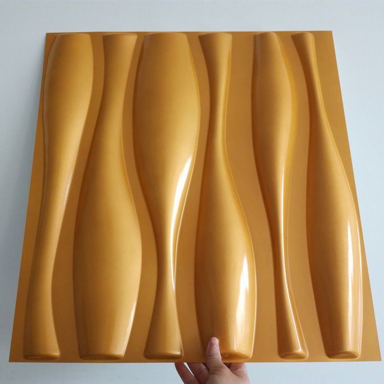 PVC interno domestico decorativo 100% di progettazione moderna dei pannelli di parete 3D di 50x50cm