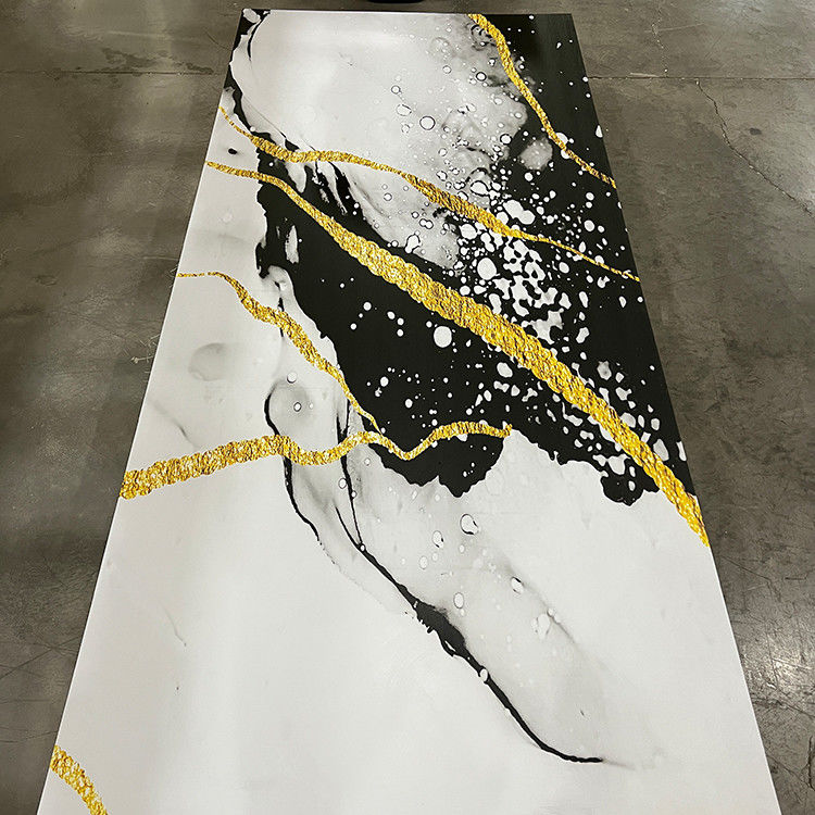 1220*2440mm 3D Digital Printed UV Marble Sheet UV Boards Per TV Tavola per la decorazione delle pareti