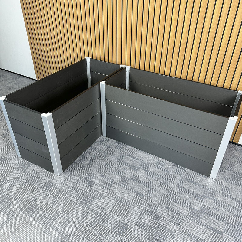 Scatole per piantare letti da giardino all'aperto con materiale ignifugoso e eco-compatibile per piantare nel cortile