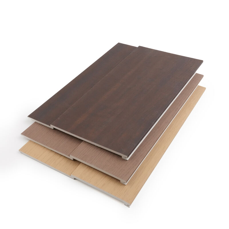 Pannello da parete impermeabile in WPC con venature del legno per una rapida installazione in casa e in ufficio