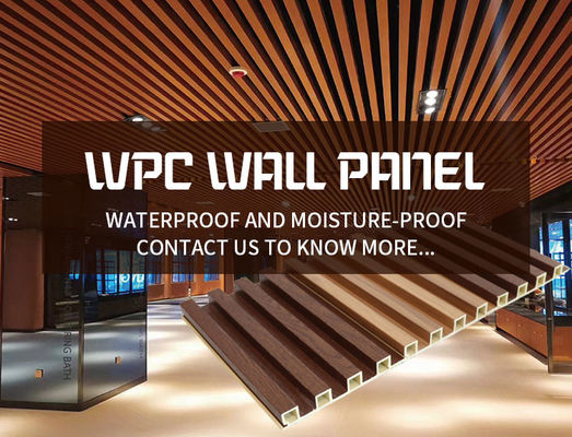 Composto di plastica di Wpc della decorazione della parete interna di parete di legno decorativo dell'interno del pannello