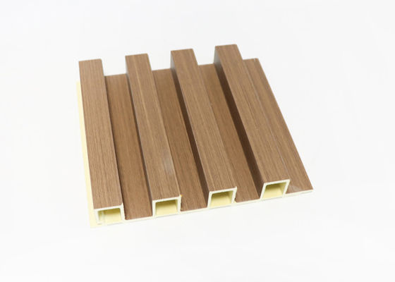 Pannello di parete interno del PVC WPC della flauto dell'interno di legno del grano per la decorazione