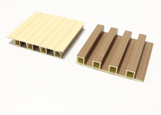 Pannello di parete interno del PVC WPC della flauto dell'interno di legno del grano per la decorazione