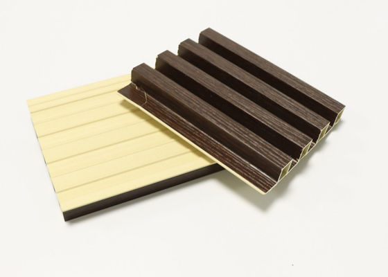 Pannello di parete interno del PVC WPC della flauto dell'interno di legno del grano per la decorazione