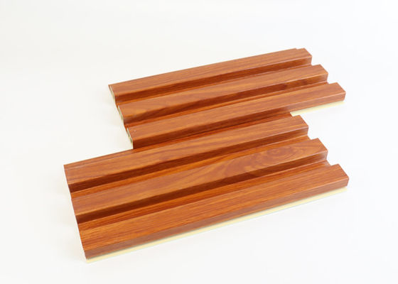 Pannello di parete interno del PVC WPC della flauto dell'interno di legno del grano per la decorazione
