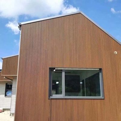 Il pannello di parete esterna composito di plastica di legno Co ha espulso pannello di rivestimento scanalato in di WPC