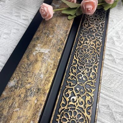 Parete di legno interna 3D di PS della decorazione impermeabile che riveste il modanatura di pannelli del cornicione