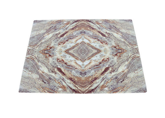 Strato di plastica flessibile UV dell'alto del marmo 4x8 di alternativa del PVC strato lucido del marmo