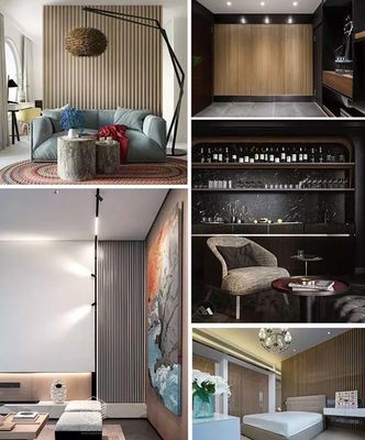 I pannelli di parete decorativi interni di WPC facili installano l'ufficio dell'hotel di progettazione moderna