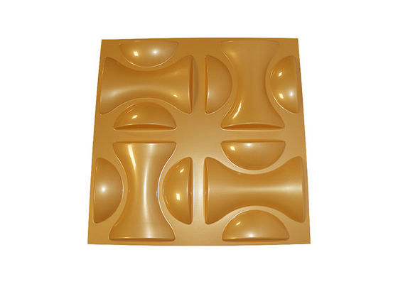 casa decorativa Diamond Gold Wall Panel del PVC dei pannelli di parete 3D di 500x500mm