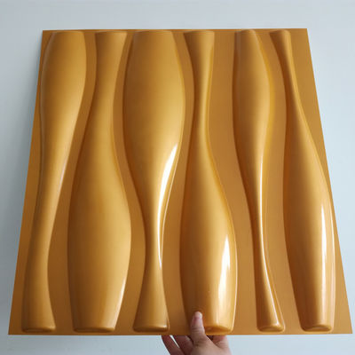 PVC interno domestico decorativo 100% di progettazione moderna dei pannelli di parete 3D di 50x50cm