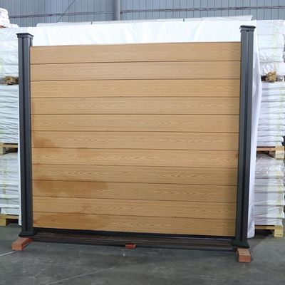 Posta di alluminio dell'installazione WPC del recinto di Panels Composite Wood del giardino facile di segretezza