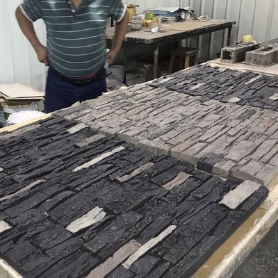 Poliuretani rapido 1200 * 600mm della pietra del fungo del pannello di parete di pietra del Faux dell'unità di elaborazione dell'installazione