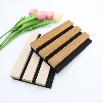 Pannello murale acustico personalizzato 100% poliestere + MDF con impiallacciatura insonorizzata