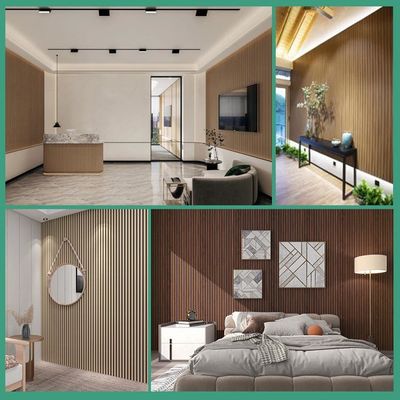 Pannello murale acustico personalizzato 100% poliestere + MDF con impiallacciatura insonorizzata