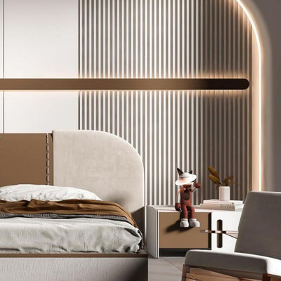 WPC pannello di parete Wpc interno laminato a grano di legno per la decorazione interna