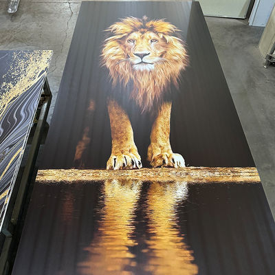 4*8 Ft UV PVC Marmo Foglio impermeabile Stampaggio a caldo / 3D Stampato pannelli interni Tavole UV
