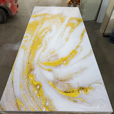 1220*2440mm 3D Digital Printed UV Marble Sheet UV Boards Per TV Tavola per la decorazione delle pareti