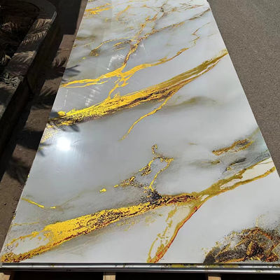 1220*2440mm 3D Digital Printed UV Marble Sheet UV Boards Per TV Tavola per la decorazione delle pareti