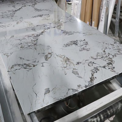 1220*2440mm 3D Digital Printed UV Marble Sheet UV Boards Per TV Tavola per la decorazione delle pareti