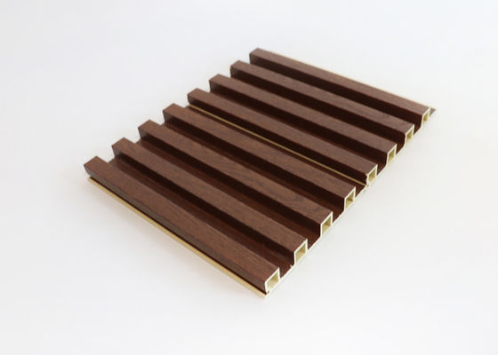 Pannello di parete interno del PVC WPC della flauto dell'interno di legno del grano per la decorazione